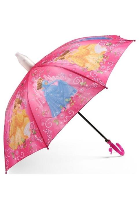 Nubutik's X40 Emg-11 Kız Çocuk Pembe Pamuk Prenses Desenli Bardaklı Şemsiye