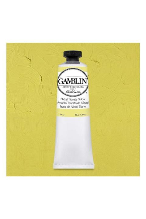 GAMBLIN COLORS Gamblın Artıst Grade Oıl Colors 37ml Nıckel Tıtanate Yellow