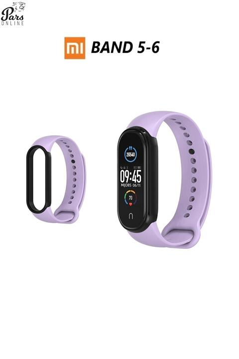 Pars Online Xiaomi Mi Band 5/6 Uyumlu Lila Antialerjik Silikon Akıllı Bileklik Kordon