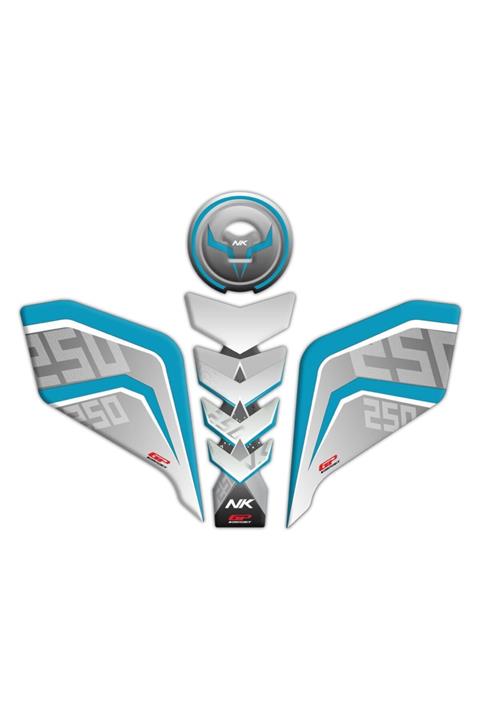 GP KOMPOZİT Cf Moto 250 Nk 2018-2021 Uyumlu Tank Pad Seti Turkuaz