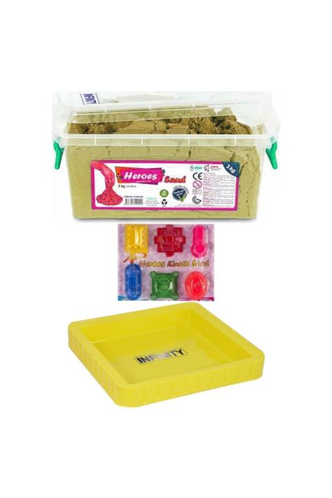 HEROES Kinetik Kum 5000 Gr. Tarihi Yapı Kum Kalıpları - Set 005