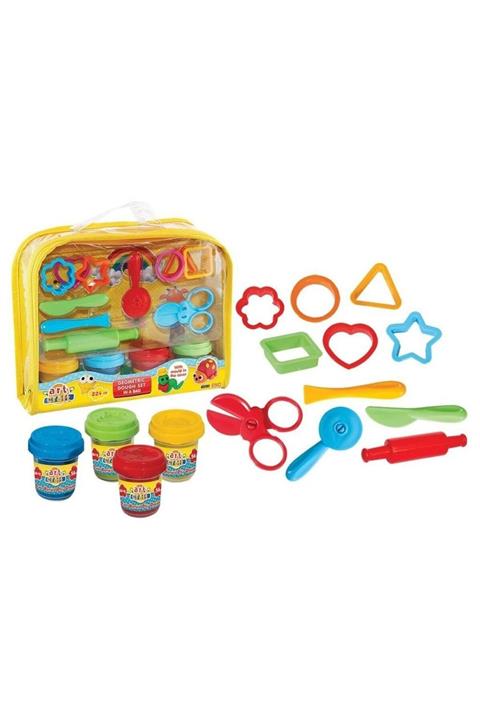 DEDE Art Craft El Çantalı 4 Renk Geometrik Şekiller Oyun Hamuru Seti 03293