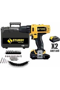 Sturdy Power Tools 32v 5ah Lıon Çift Akülü Darbeli Turbo Şarjlı Matkap 27 Parça Uç Setli