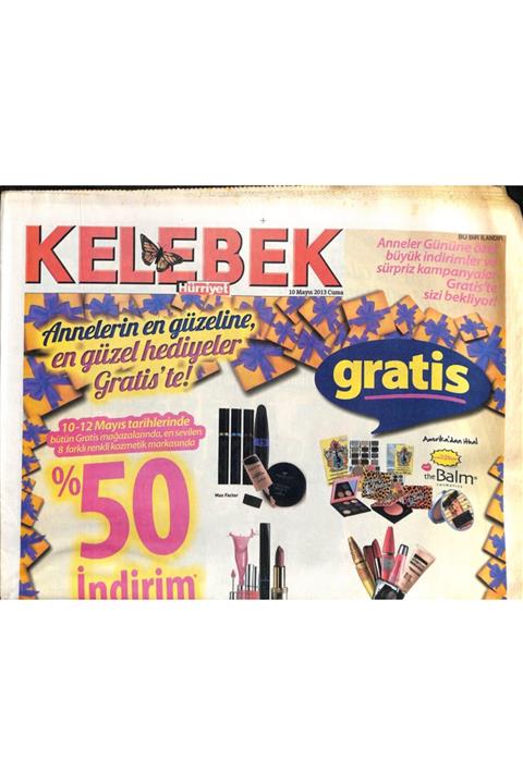 Gökçe Koleksiyon Hürriyet Gazetesi Kelebek Eki 10 Mayıs 2013 - Lerzan Mutlu ' Bundan Sonra Albüm Yok '