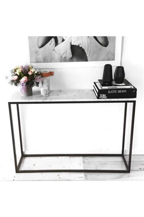 dekozem Beyaz Mermer Desenli Mdf Dresuar 90x100x20 Dkzm-625-mrmr