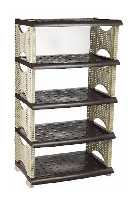 Freshlife Rattan Ayakkabılık Kahve-bej