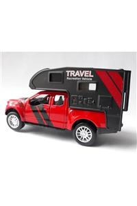 OYUNCAKSAHİLİ Karavan Diecast Metal Tentesi Açılır Kamyonet Çekbırak Araba