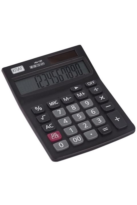 KRAF Hesap Makinesi Masaüstü 12 Hane Hm-125