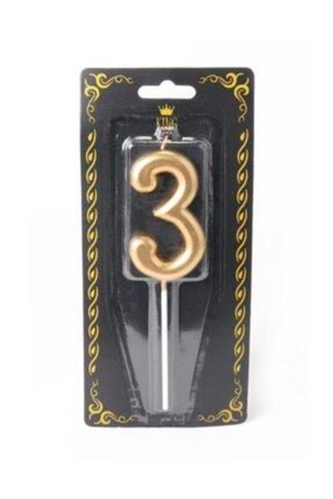 MİLYONCUAVM Milyoncu 3 Yaş Gold Rakam Mum
