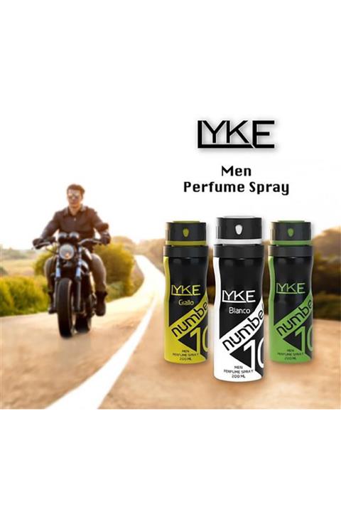 Lyke Number 10 Sportif Erkek Parfüm Sprey 3x200ml