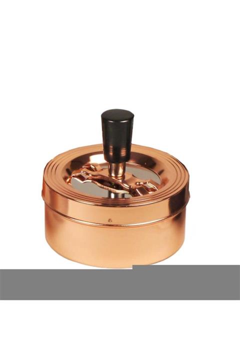 Cool Bas Çevir Metal Hazneli Bakır Copper Kül Tablası 9cm