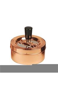 Cool Bas Çevir Metal Hazneli Bakır Copper Kül Tablası 9cm