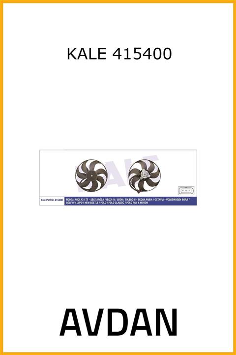 AAVDAN Fan Motoru Golf Iv-polo 95-99 -leon 99-06 Toledo Iı-octavıa 01-06 250 80w 350mm