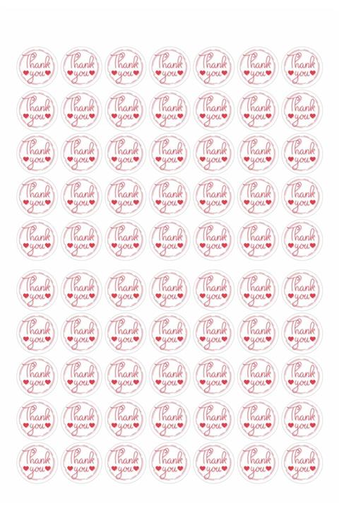 swissoft 70 Adet Yuvarlak Thank You Sticker