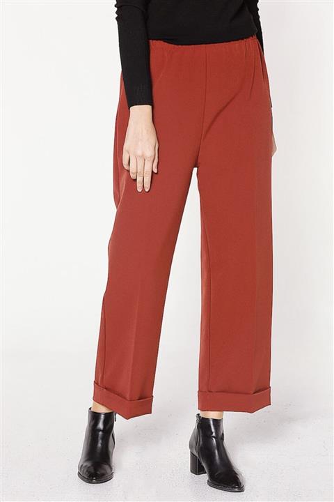 ALLDAY Kiremit Duble Paça Lastikli Pantolon