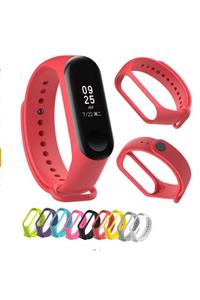 Xiaomi Mi Band 2 Uyumlu Klasik Silikon Kordon Kırmızı