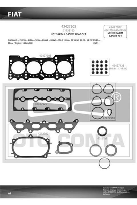 Universal Ust Takım Conta Kecelı Palıo-albea 1.2 16v