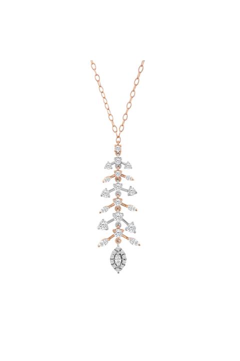 Barok Diamond Markiz Montür Pırlanta Kolye 0.89 Ct. E Vs 18k