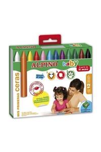 Alpıno Alpino Baby 12'li Ahşap Jumbo Kuru Kalem Boya Seti