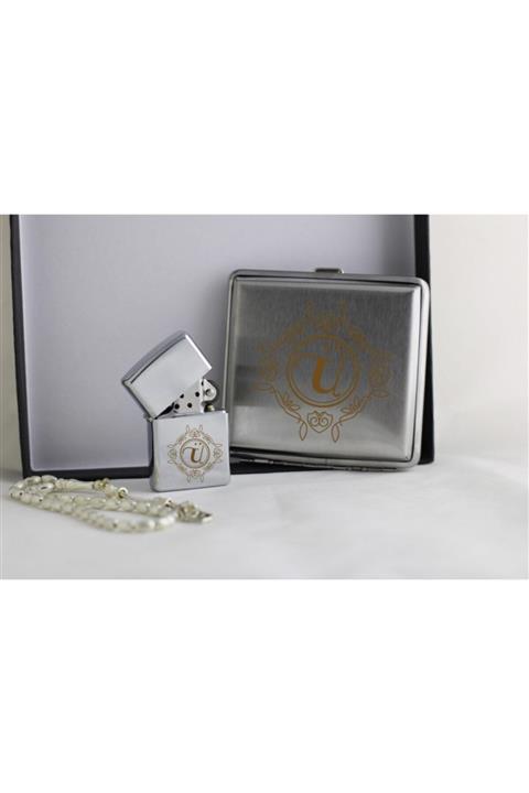 Hobi Tuning Sigara Tabakası, Çakmak Ve Tesbih Seti Harf Desenli Ü