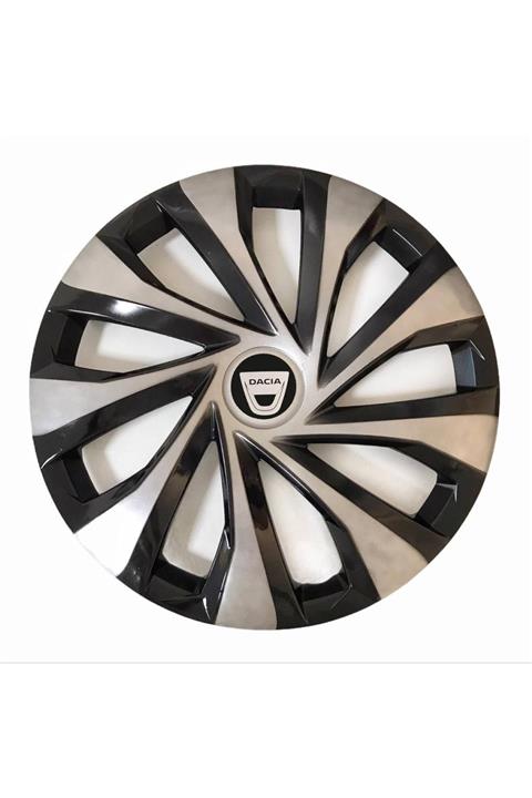 HMNL Dacia Sandero 14'' Inç Gri - Siyah 4lü Set Jant Kapağı Çelik Görünümlü