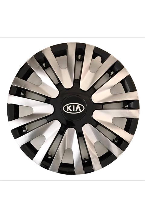 HMNL Kia Rio 14'' Inç Gri - Siyah 4lü Set Jant Kapağı Çelik Jant Görünümlü