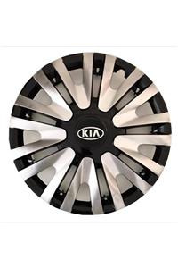 HMNL Kia Rio 14'' Inç Gri - Siyah 4lü Set Jant Kapağı Çelik Jant Görünümlü