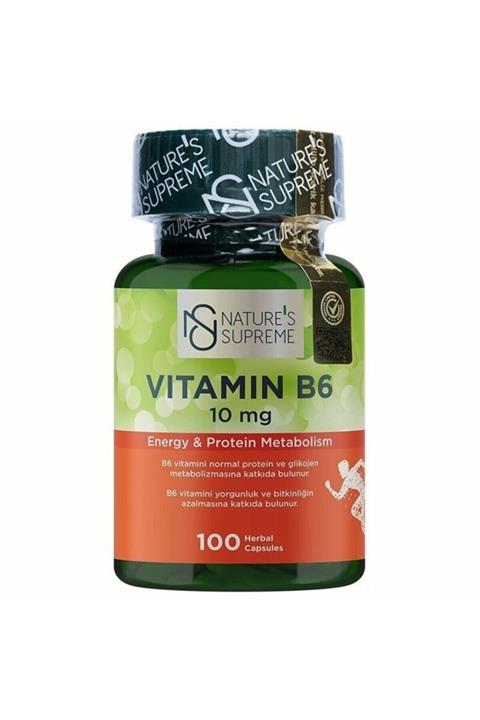 Nature's Supreme Vitamin B6 10 Mg 100 Kapsül