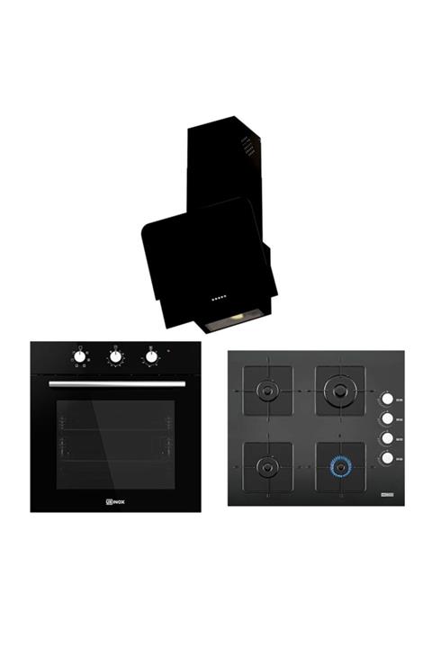 ukinox Ukınox - Set 1 Siyah Cam Set