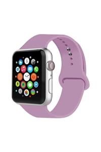 zore Apple Watch Kordon 2 3 4 5 6 Seri 42 Mm Ve 44 Mm Lila Silikon Kordon