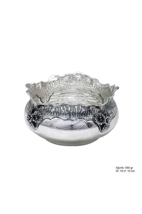 Gumush Orkide Motifli Gümüş Şekerlik