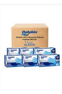 Dolphin Mavi Nitril Eldiven Pudrasız (m) 10 Pk 100lü Kutu