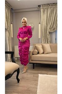 Jovial dress Abiye Pembe