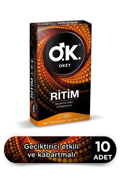 O.K. Ritim Tırtıklı ve Geciktirici Etkili Prezervatif 10'lu