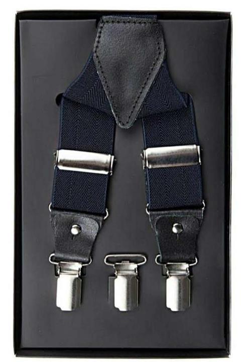 Gutiero Siyah Deri Bağlantılı Pantolon Askısı