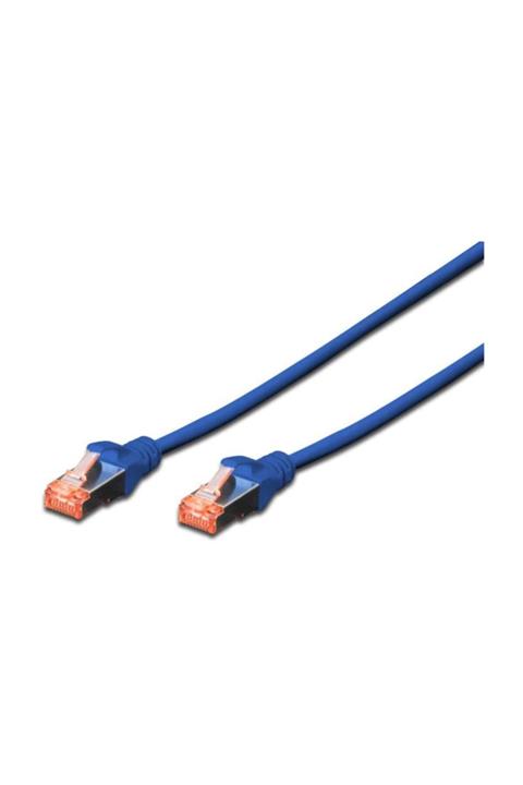 Assmann Digitus Cat.6 Patch Kablo, S-FTP, Halogenfree, AWG 27/7, 1 metre, Mavi Renk