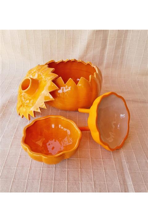 Ayşegül'ün Seramik Atölyesi El Yapımı Seramik Bal Kabağı Set