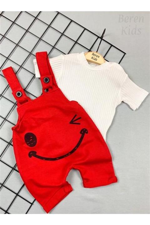 Beren Kids Gülen Surat Basklı Bebek Slopet Takım