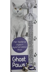 Ghost Paws Yavru Kedi Tasma - Yetişkin Kedi Tasma - Yaldızlı Ve Fiyonklu - Ayarlanabilir Ve Zilli