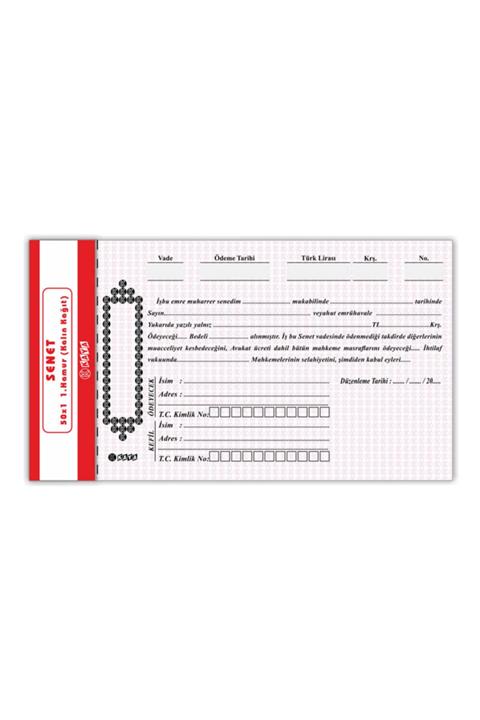 Kaya Senet Bono 110 Gr/m² Kalın Kağıt 50'li 10 Cilt
