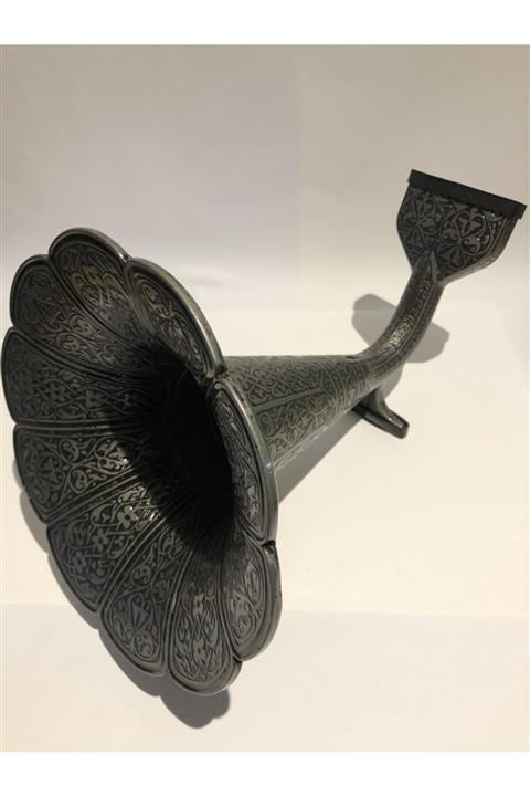 Atölye Lokal Döküm Demir Telefon Akustik Gramafon