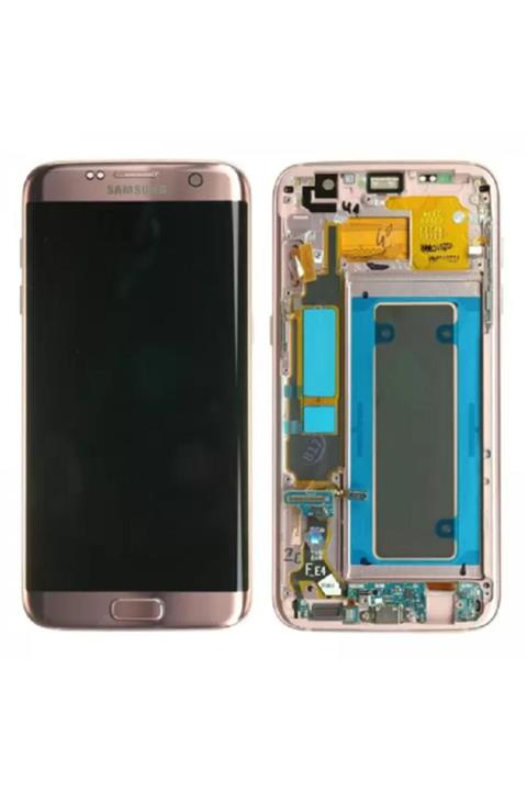 Qudex Samsung Galaxy S7 Edge G935 Uyumlu Lcd Ekran Dokunmatik Orjinal Pembe