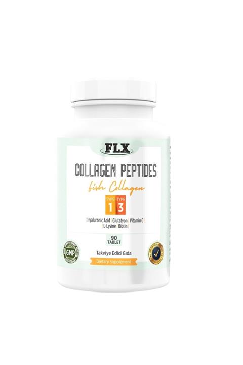 FLX Balık Kolajeni Collagen Peptides Tip 1-3 Fish Kolajen 90 Tablet
