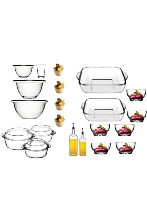 Paşabahçe Arda Türkmen Hazırlık Kasesi - Borcam Ve Kase Seti 24 Prç.