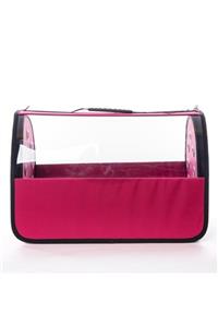 BEBEBEBEK Flybag Şeffaf Kedi Taşıma Çantası Pembe 43*26*27cm