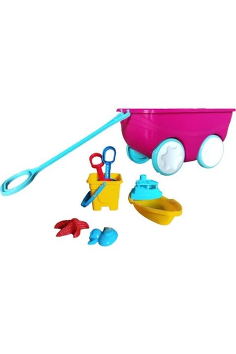 Erdem Plaj Seti Çekçekli Vagon Pembe - Erv-101