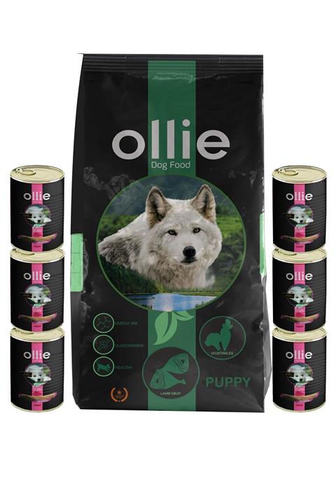 Ollie Kuzu Etli Yavru Köpek Maması 15 kg + 6 Adet Yavru Konserve Hediye