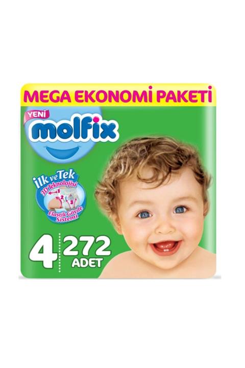 Molfix Bebek Bezi Ultra Avantaj Paketi 4 Numara 7-14 Kg 272 Adet