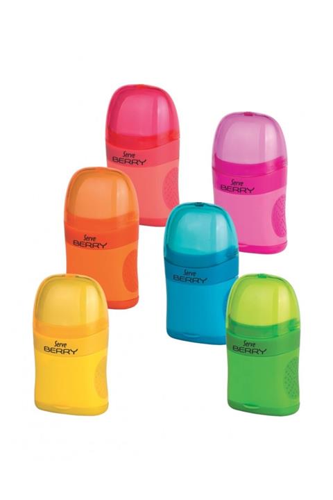 Serve Berry Silgili Kalemtıraş Fosforlu Renkler