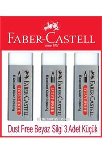 Faber Castell Dust Free Beyaz Silgi Küçük 3 Adet